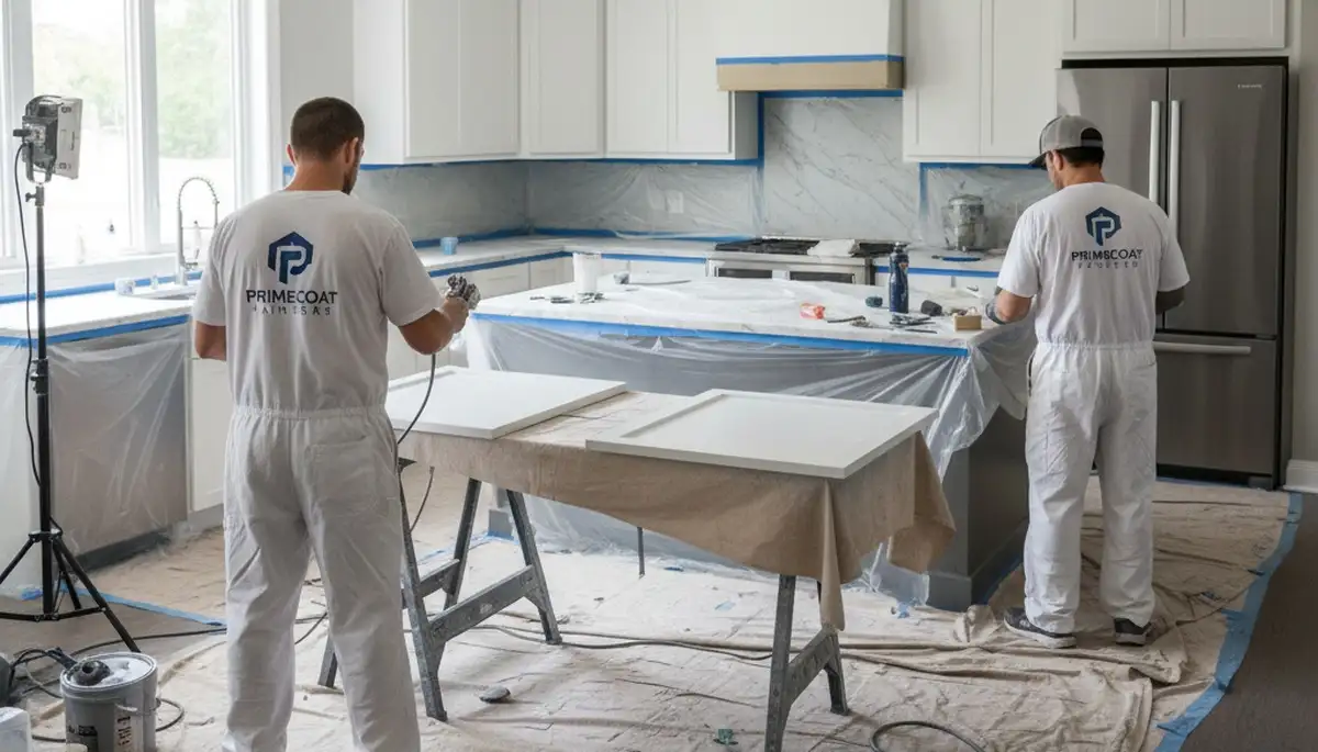 Professional kitchen cabinet painting and refinishing in Cleveland, OH homes by expert painters