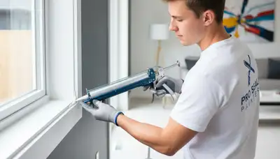 Professional caulking and sealing on Cleveland OH home exterior for weather protection