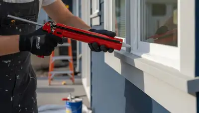 Professional caulking and sealing on Cleveland OH home exterior for weather protection