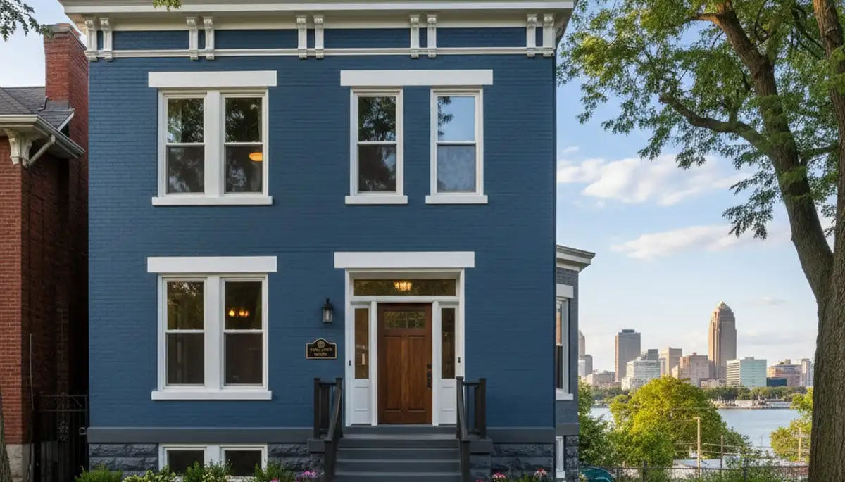 Freshly painted Cleveland, OH home exterior with smooth, weather-resistant finish by local house painters