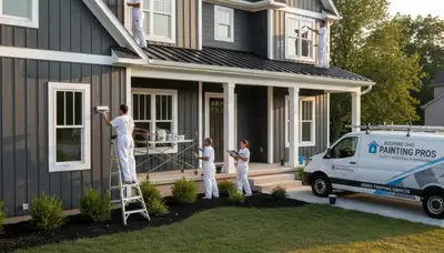 Professional house painters improving home exterior curb appeal in Cleveland, OH