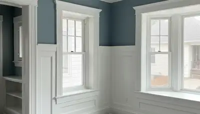 Professional interior trim painting with crisp lines in a Cleveland, OH home by expert house painters