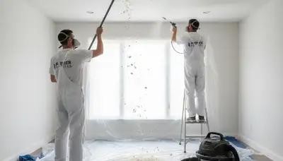 Professional popcorn ceiling removal in Cleveland, OH by expert house painters