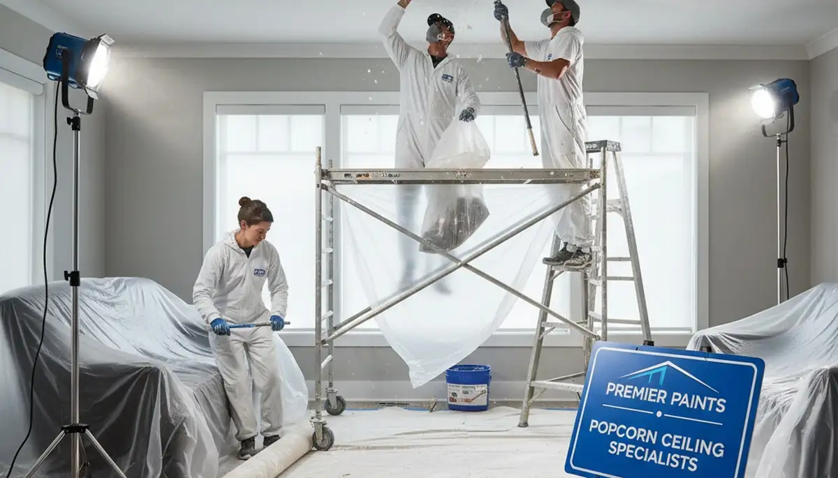 Professional popcorn ceiling removal in Cleveland, OH by local house painting experts