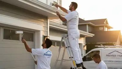 Professional trim and fascia painting on a Cleveland, OH home by expert exterior house painters