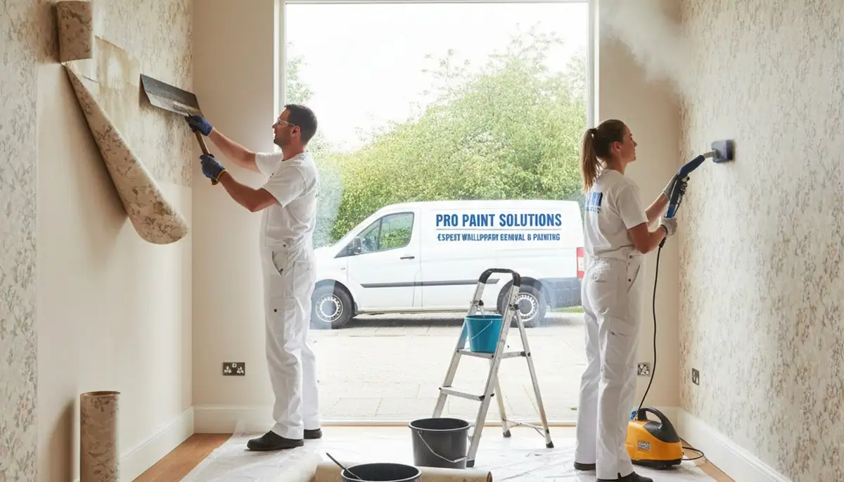 Professional wallpaper removal and wall prep by house painters in Cleveland, OH